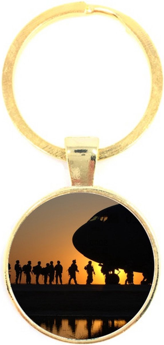 Sleutelhanger Glas - Leger