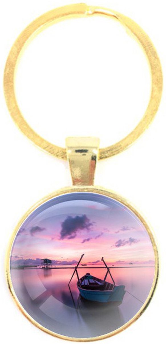Sleutelhanger Glas - Boot
