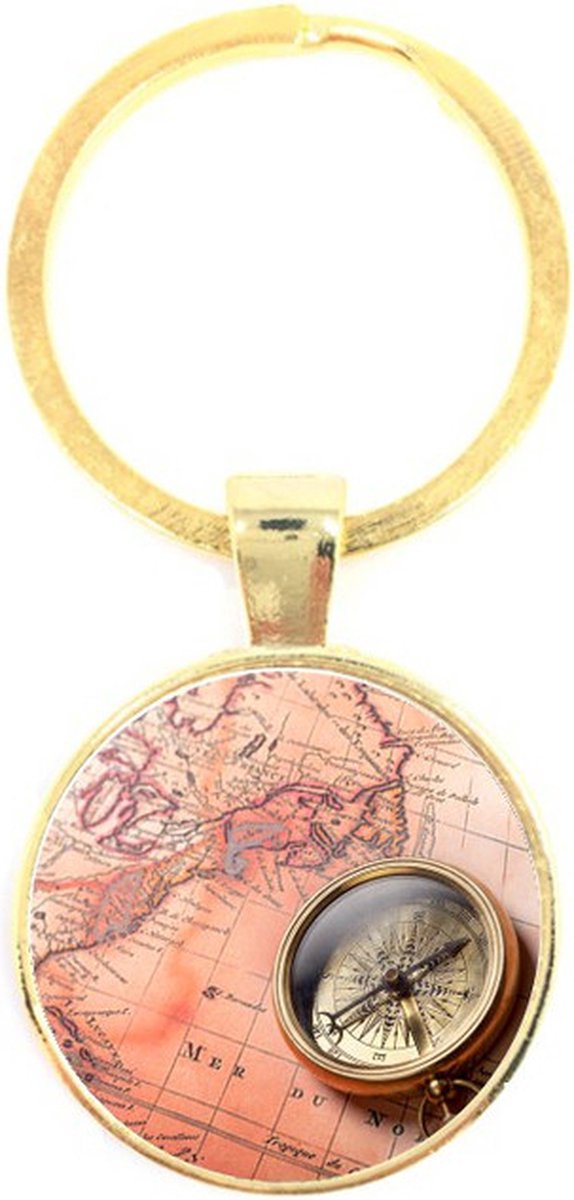 Sleutelhanger Glas - Kompas