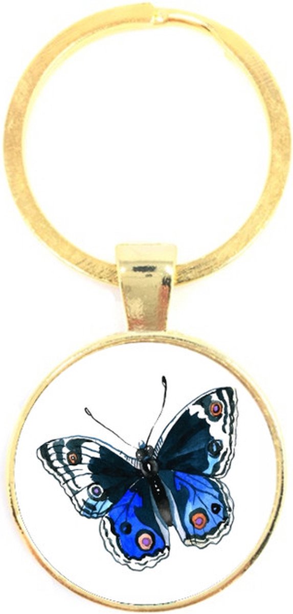 Sleutelhanger Glas - Vlinder