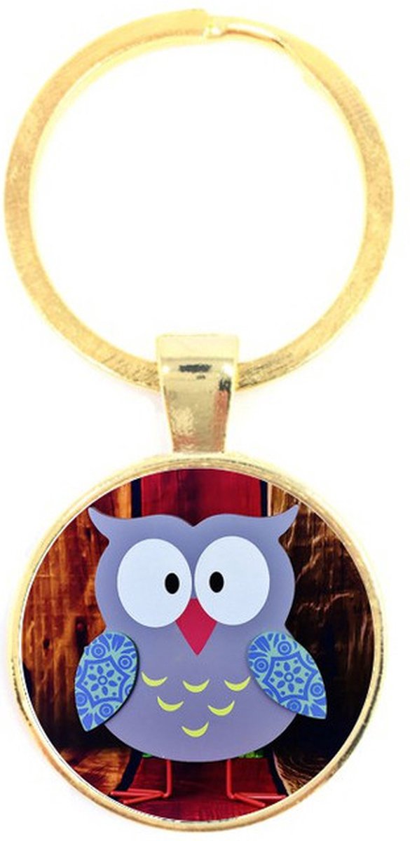 Sleutelhanger Glas - Uil