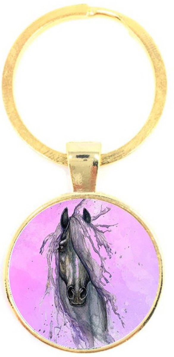 Sleutelhanger Glas - Paard