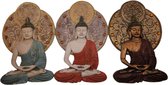 Wanddecoratie DKD Home Decor Boeddha Hars (20 x 4 x 30.3 cm) (3 pcs)