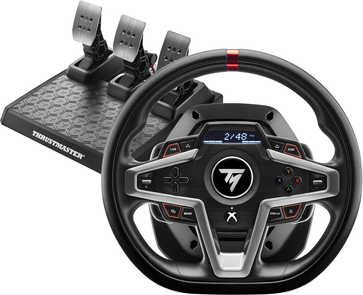 Thrustmaster 4460182 game controller Zwart USB Stuurwiel + pedalen Analoog/digitaal PC, Xbox One, Xbox One S, Xbox One X, Xbox Series S, Xbox Series X