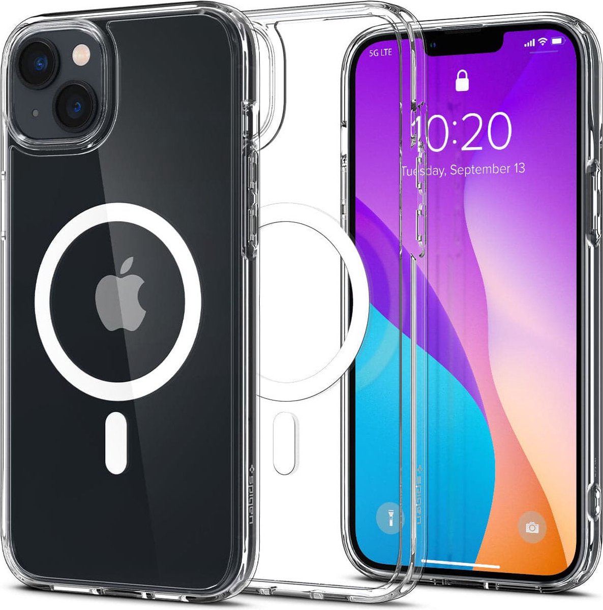 Spigen - Ultra Hybrid Mag hoesje iPhone 14 Plus | transparant/wit