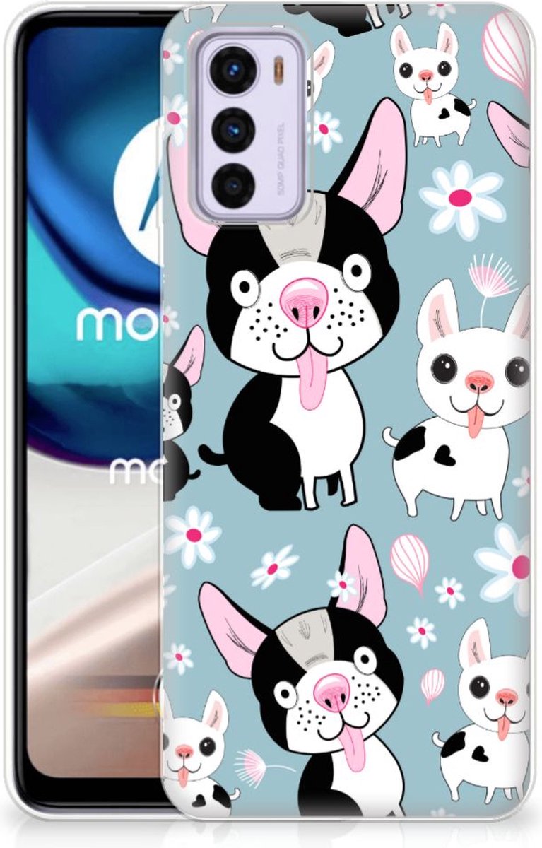 Backcase Siliconen Hoesje Motorola Moto G42 Telefoonhoesje Hondjes