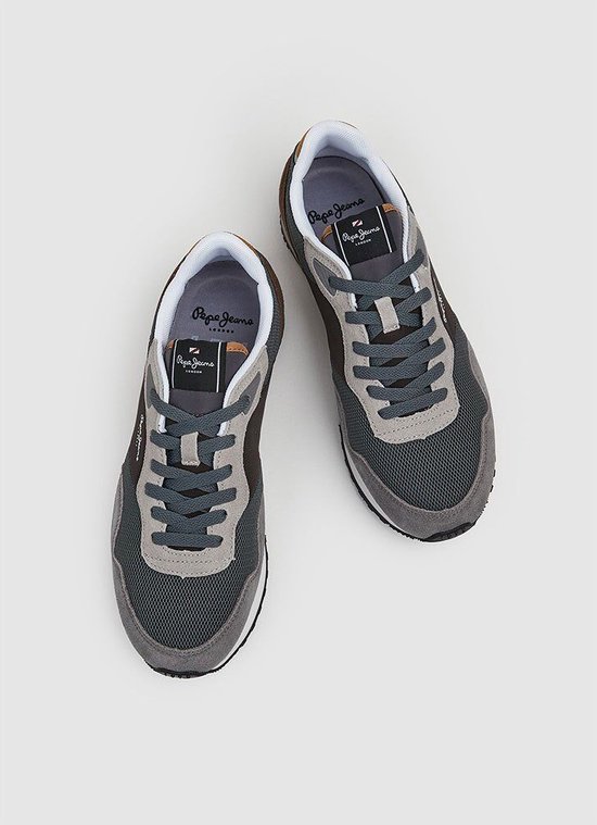 Pepe Jeans Heren LONDON LIFE M Sneak, zwart (EBONISED GREY), 11 UK, Zwart geëboniseerd grijs, 46 EU