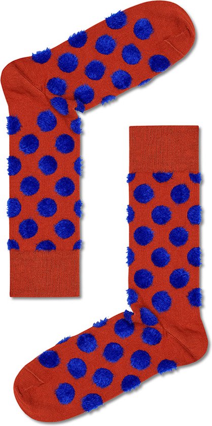 Happy Socks Big Dot Sock - roestbruin met zachte stippen - Unisex - Maat: 36-40