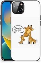 Smartphone Hoesje iPhone 14 Plus Trendy Telefoonhoesjes met Zwarte rand Giraffe