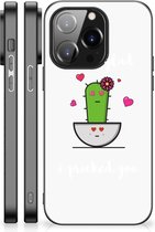 Hoesje maken iPhone 14 Pro Smartphone Hoesje met Zwarte rand Cactus Glad