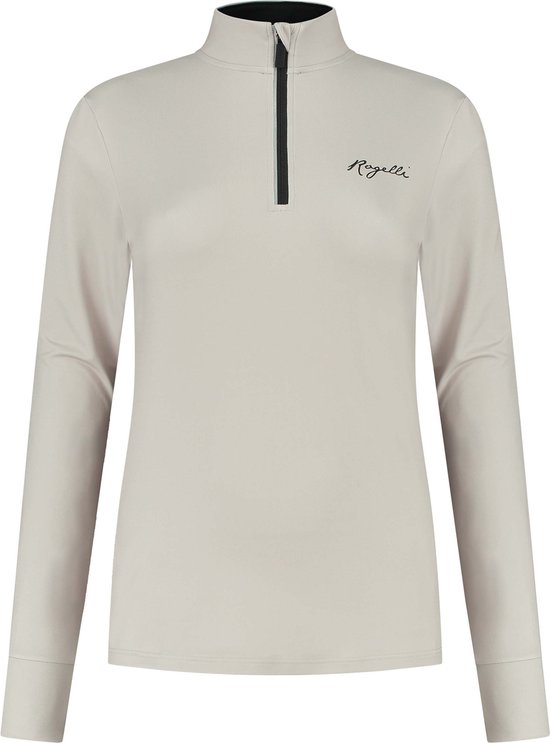 Rogelli Sage Hardloopshirt - Lange Mouwen - Dames - Taupe, Zwart - Maat M