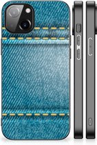 Smartphone Hoesje Geschikt voor iPhone 14 TPU Bumper met Zwarte rand Jeans