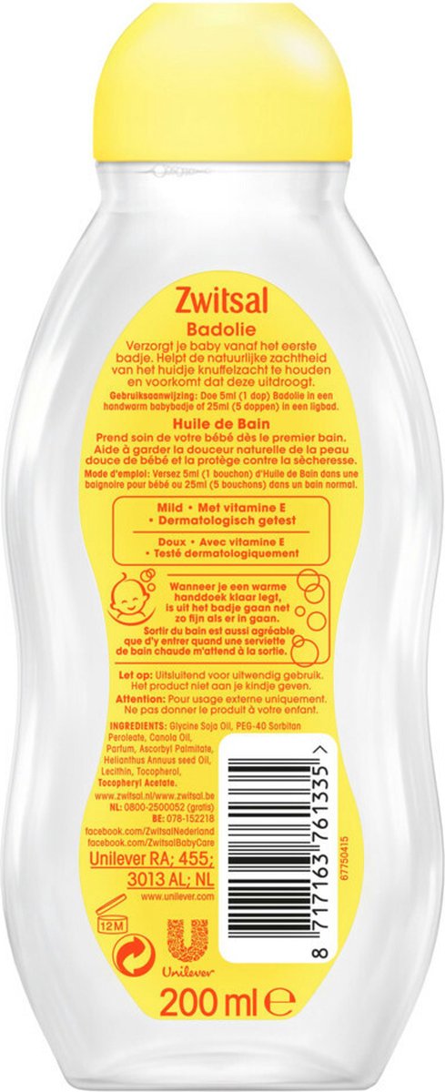 Zwitsal - Badolie - 200 ML van Zwitsal — afbeelding 2