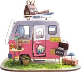 Robotime Miniatuur Huisje Happy Camper DGM04 - Knutselen - DIY - caravan
