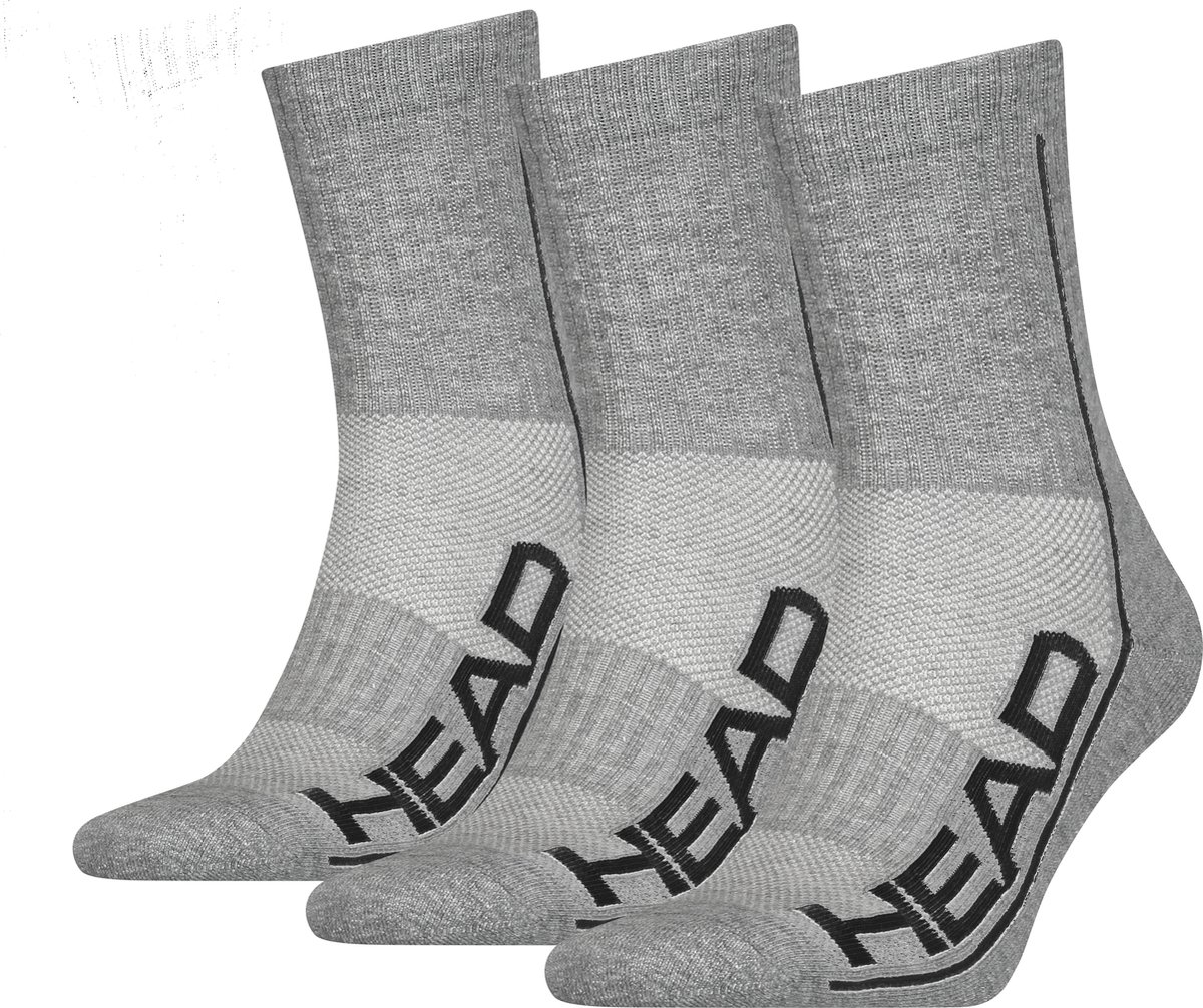 HEAD Sokken Performance Short Crew 3-pack -39/42 Grijs
