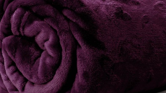 Unique Living Enzo Plaid - 130x180 cm - Dark Purple
