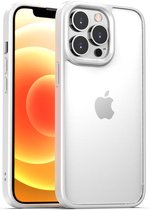 Smartphonica TPU Sterk Hoesje Met Doorzichtige Achterkant voor iPhone 13 Mini - Wit / Back Cover geschikt voor Apple iPhone 13 Mini