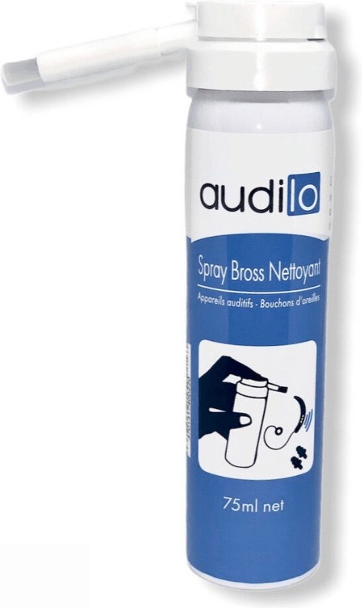 Spray brosse de nettoyage pour prothèses auditives Audilo (110