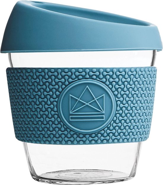 Neon Kactus Glazen Koffiebeker 235ml – Teal
