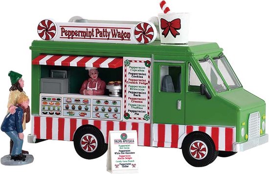 Lemax - Peppermint Food Truck -  Set Of 3