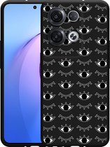 Oppo Reno8 Pro Hoesje Zwart I See You - Designed by Cazy