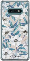 Casimoda® hoesje - Geschikt voor Samsung S10e - Bloemen / Floral blauw - Backcover - Siliconen/TPU - Blauw