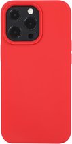 Mobigear Hoesje geschikt voor Apple iPhone 14 Siliconen Telefoonhoesje | Mobigear Rubber Touch Backcover | iPhone 14 Case | Back Cover - Rood