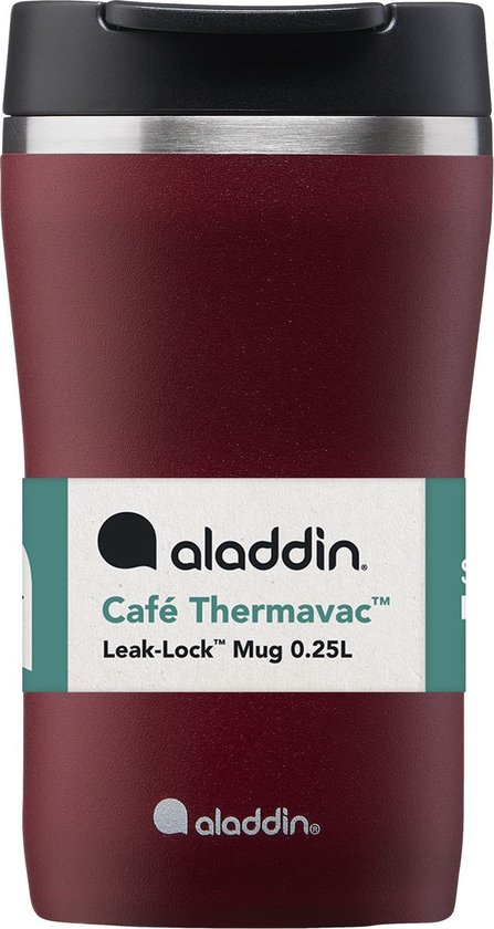 Aladdin Thermosbeker Café Leak-lock Rvs 250 Ml Rood | bol.com