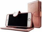 Samsung Galaxy S9+ Rose Gold Leren Portemonnee Hoesje - Lederen Wallet Case TPU meegekleurde binnenkant- Book Case - Flip Cover - Boek - 360º beschermend Telefoonhoesje