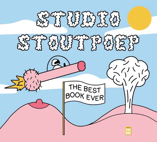 Studio Stoutpoep illustratie met een penis-raket, een wolk en een boom.