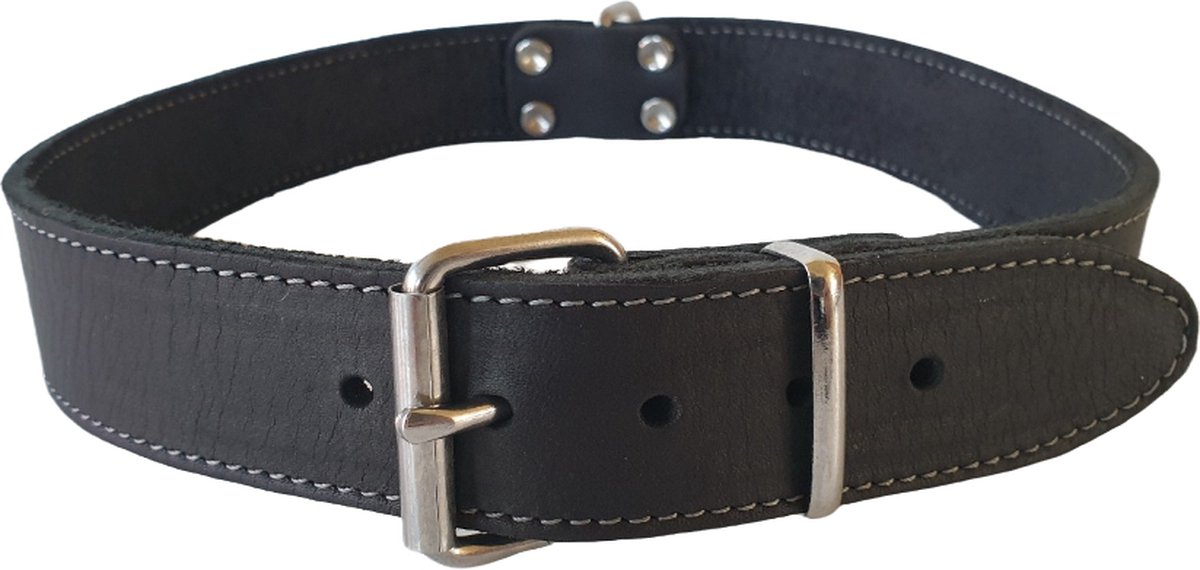 Jack And Vanilla - Halsbanden - Vetleder Halsband - Zwart - 30mmx70cm 45/7108 - 176507