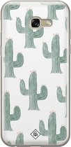 Casimoda® hoesje - Geschikt voor Samsung A5 2017 - Cactus Print - Backcover - Siliconen/TPU - Groen