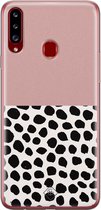Casimoda® hoesje - Geschikt voor Samsung A20s - Stippen roze - Backcover - Siliconen/TPU - Roze