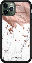 Casimoda® hoesje - Geschikt voor iPhone 11 Pro Max - Marble Splash - Luxe Hard Case Zwart - Backcover telefoonhoesje - Multi