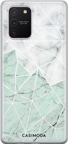 Casimoda® hoesje - Geschikt voor Samsung S10 Lite - Marmer Mint Mix - Backcover - Siliconen/TPU - Mint