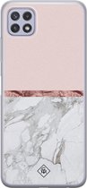 Casimoda® hoesje - Geschikt voor Samsung A22 5G - Rose All Day - Backcover - Siliconen/TPU - Roze