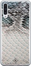 Casimoda® hoesje - Geschikt voor Samsung A70 - Oh My Snake - Backcover - Siliconen/TPU - Blauw
