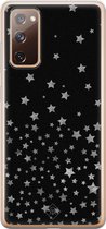 Casimoda® hoesje - Geschikt voor Samsung S20 FE - Falling Stars - Backcover - Siliconen/TPU - Zwart