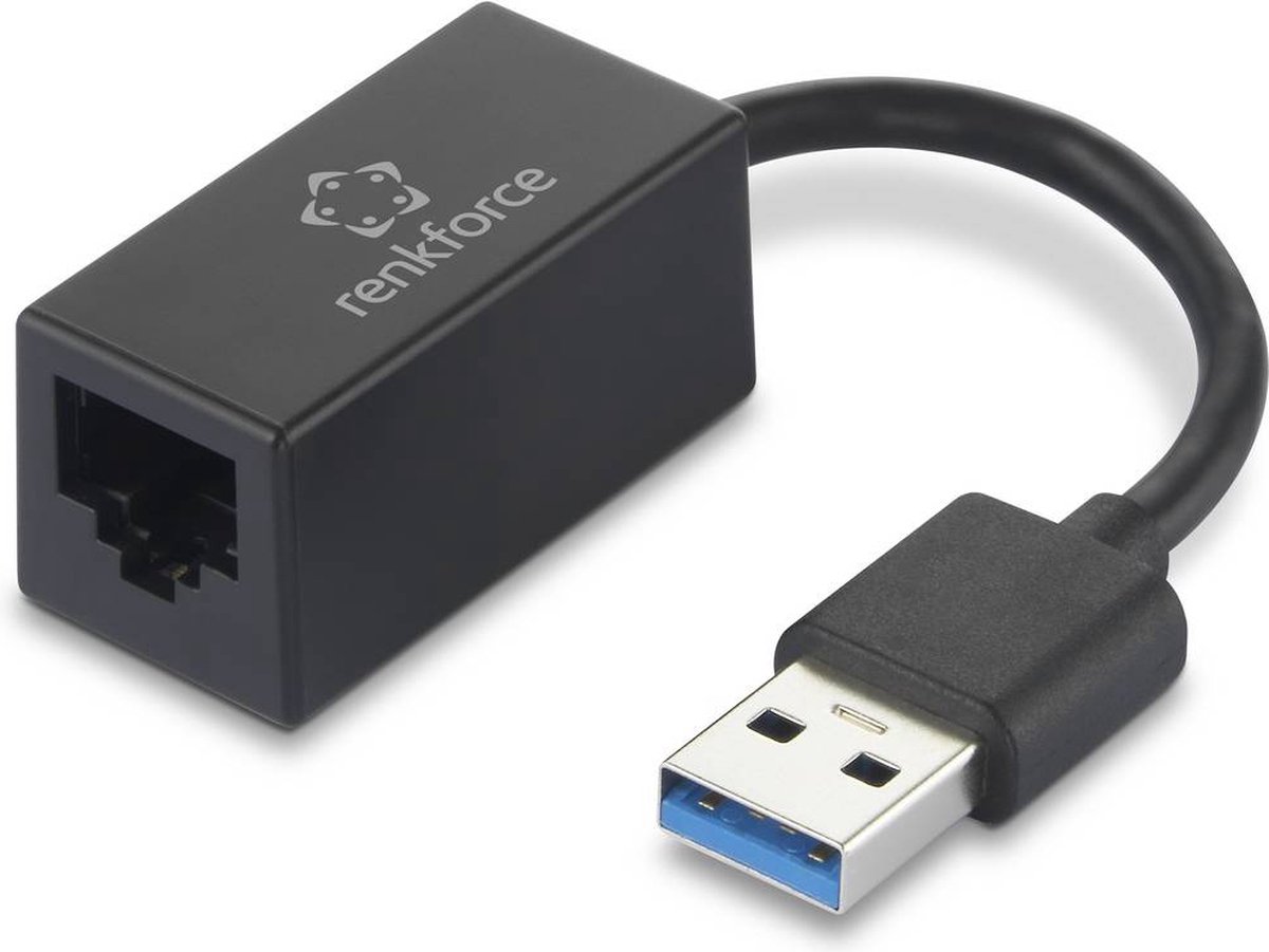 Renkforce RF-4708614 Netwerkadapter 1 GBit/s USB 3.2 Gen 1 (USB 3.0), LAN (10/100/1000 MBit/s)