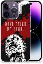 GSM Hoesje Geschikt voor iPhone 14 Pro Back Case TPU Siliconen Hoesje Zombie Blood