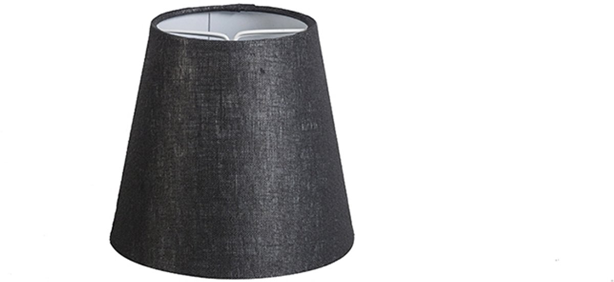 QAZQA klemkap - Lampenkap - 1 lichts - Ø 120 mm - Zwart -