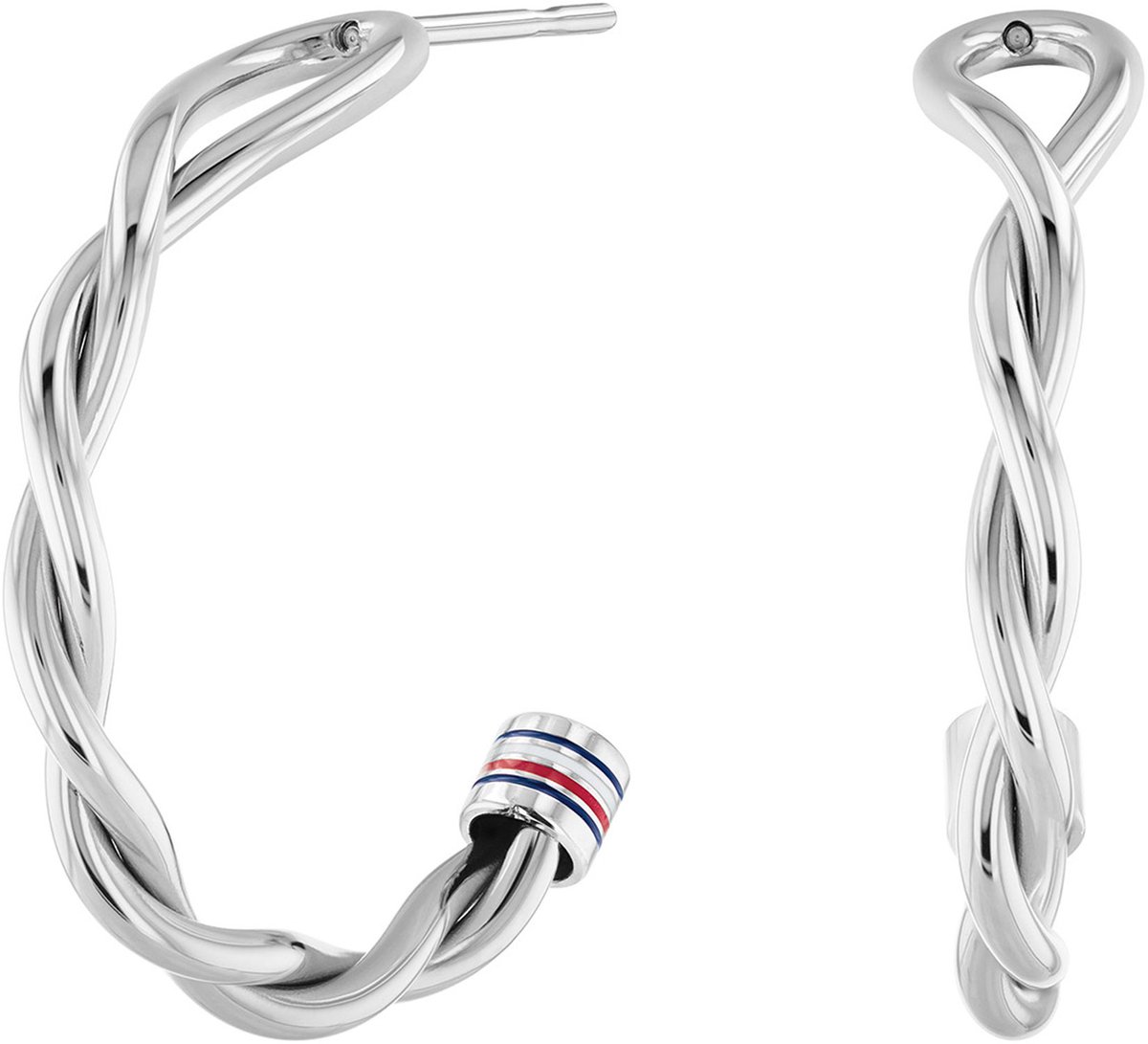 Tommy Hilfiger Jewels TJ2780686 Hoop Twist Dames Zilverkleurig 27mm