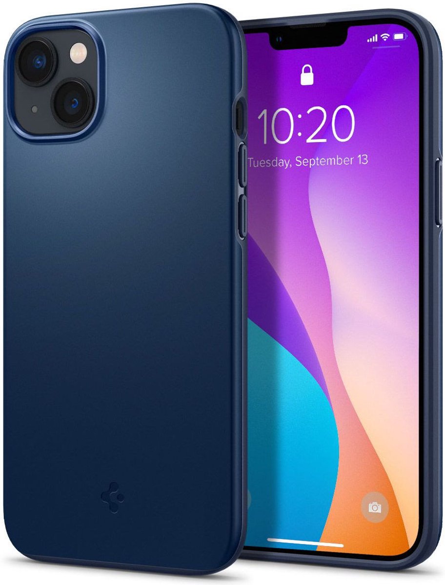Spigen Thin Fit Apple iPhone 14 Plus Hoesje Back Cover Blauw