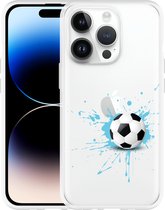 Geschikt voor Apple iPhone 14 Pro Hoesje Soccer Ball - Designed by Cazy