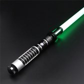Premium Star Wars Lightsaber Revolt - Argent- Sabre laser rechargeable - Replica de sabre laser de haute qualité - Poignée en métal - Toutes les couleurs 12 Watt (RGB) - 10 types de sons - Flash On Clash - Wave Sound