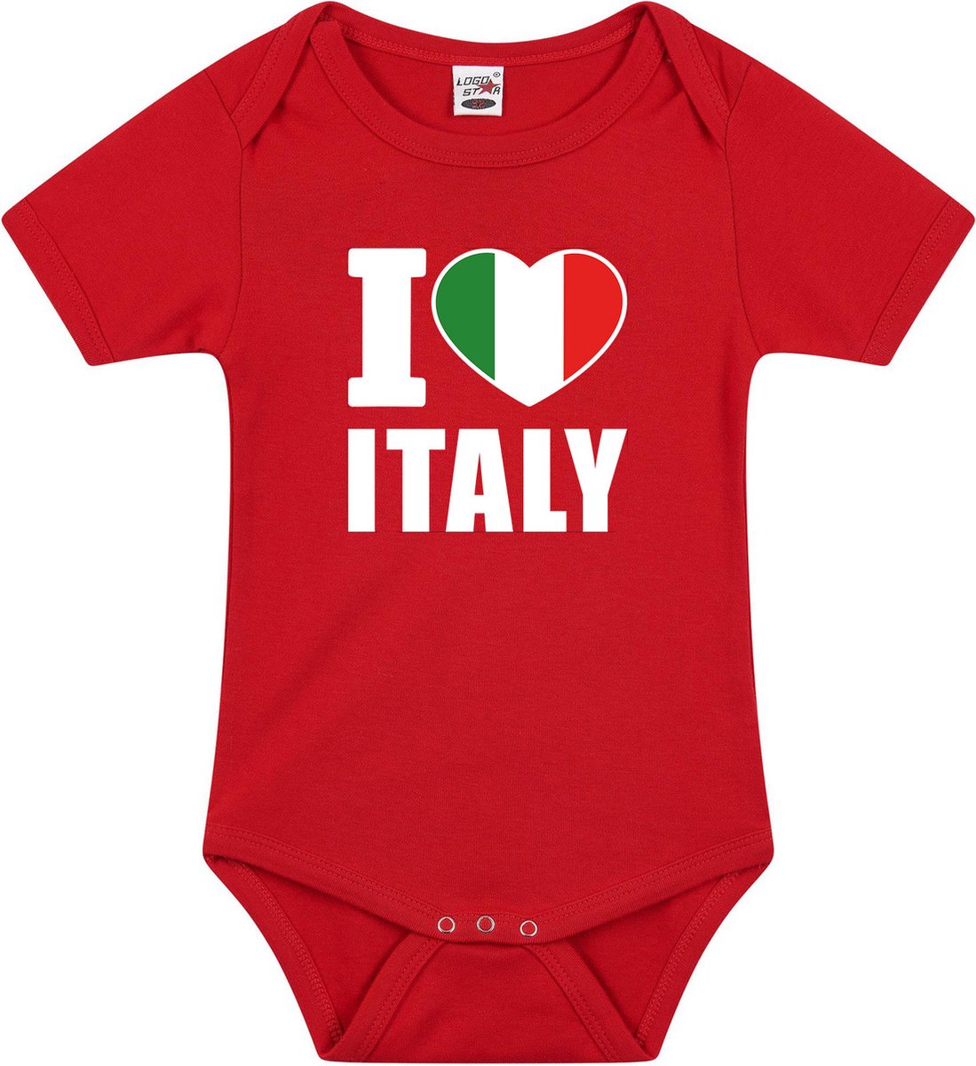 I love Italy baby rompertje rood jongens en meisjes - Kraamcadeau - Babykleding - Italie landen romper 92
