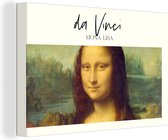 Canvas - Canvas schilderij - Leonardo da Vinci - Mona Lisa - Kunst - Oude meesters - Wanddecoratie - Canvas schildersdoek - 180x120 cm