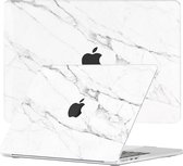 Lunso Geschikt voor MacBook Air 13 inch M2/M3 (2022-2024) cover hoes - case - Marble Vana