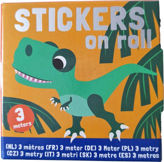 Dino Stickers op Rol