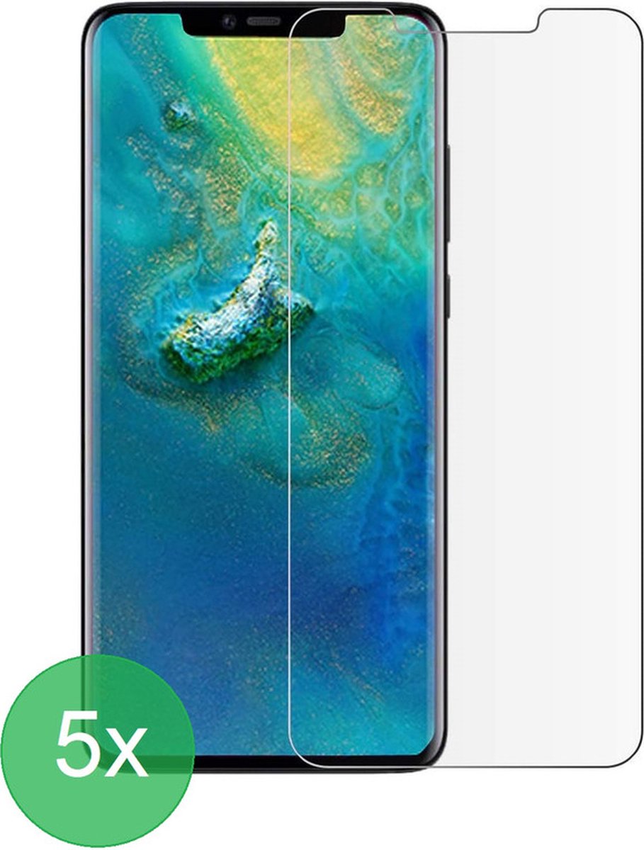 Geschikt Voor: Huawei Mate 20 Pro Screenprotector 5x - screen protector - glas - bescherm - beschermglas - ZT Accessoires